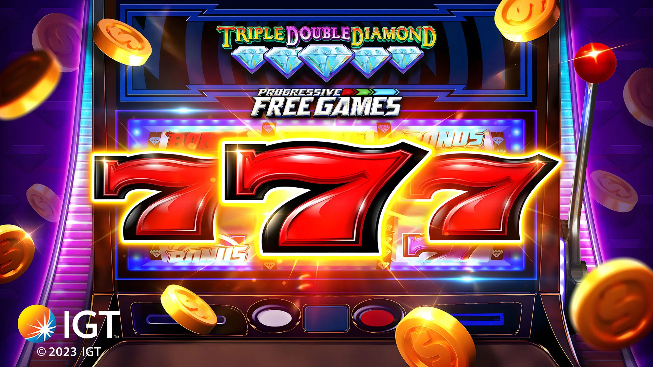 Triple Double Diamond slot artwork with three red sevens